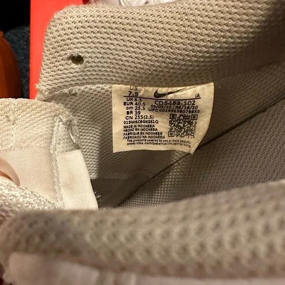 Nike Court Vision Low Mens Shoes Size 7.5 White Red - Picture 4 of 6